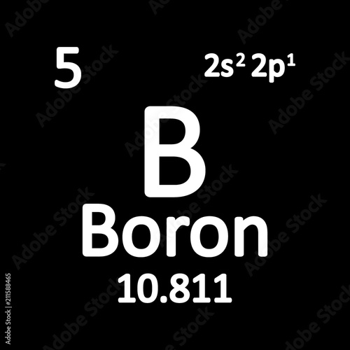 Bilde på lerret Periodic table element boron icon.