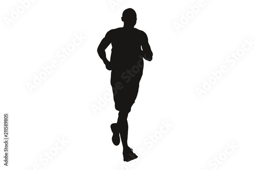 Silueta de una persona corriendo.