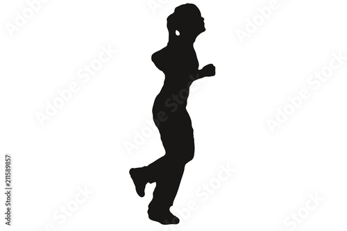 Silueta de una persona corriendo.