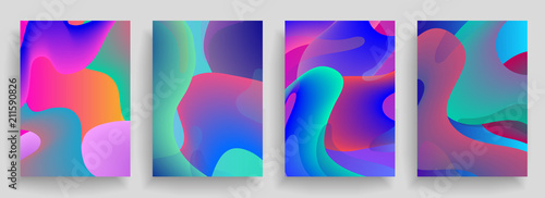 Modern abstract covers set. Futuristic design. Eps10 vector. © mechkalo