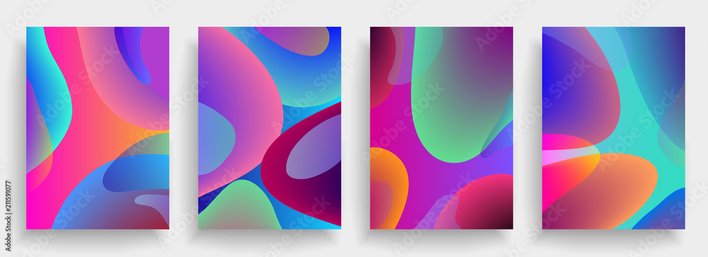 Fototapeta premium Modern abstract covers set. Futuristic design. Eps10 vector.