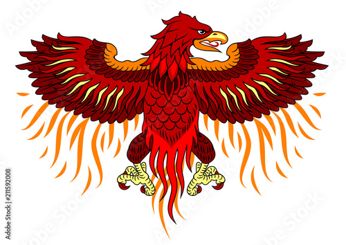 Phoenix rose from the flames 