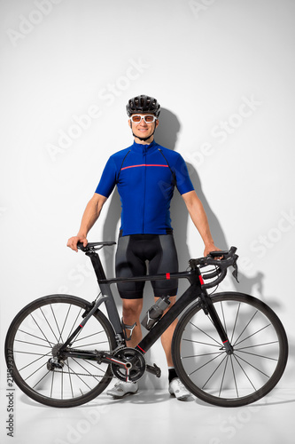 Cyclist With Bike