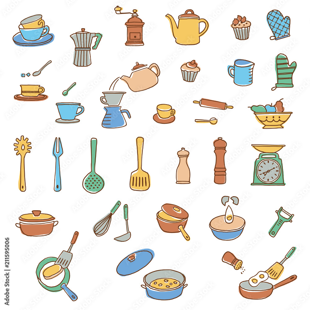 調理器具のイラスト Stock Vector Adobe Stock 調理器具のイラスト Stock Vector Adobe Stock