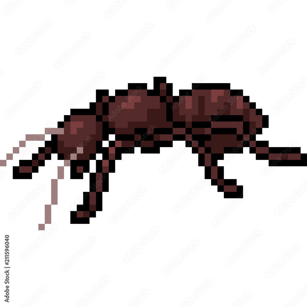 vector pixel art ant vector pixel art ant
