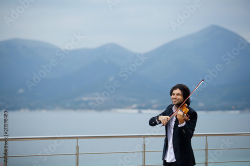 Wallpaper Mural Musician violinist with his violin instrument in his hands Torontodigital.ca
