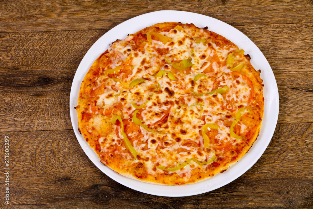 Pizza with bell pepper Pizza with bell pepper