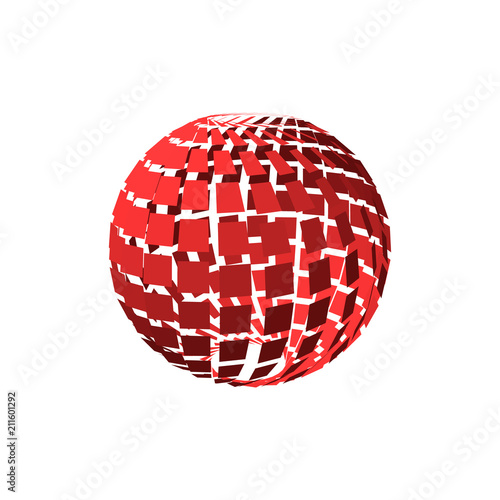 Abstract polygonal broken s...