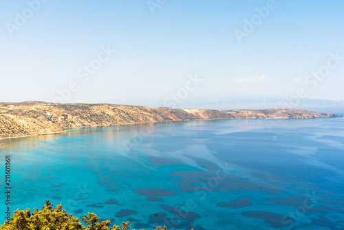 View direction north-east coast and the harbor of Gavdos, Karave photo