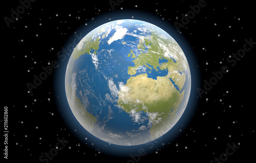 planet earth world wide 3d-illustration