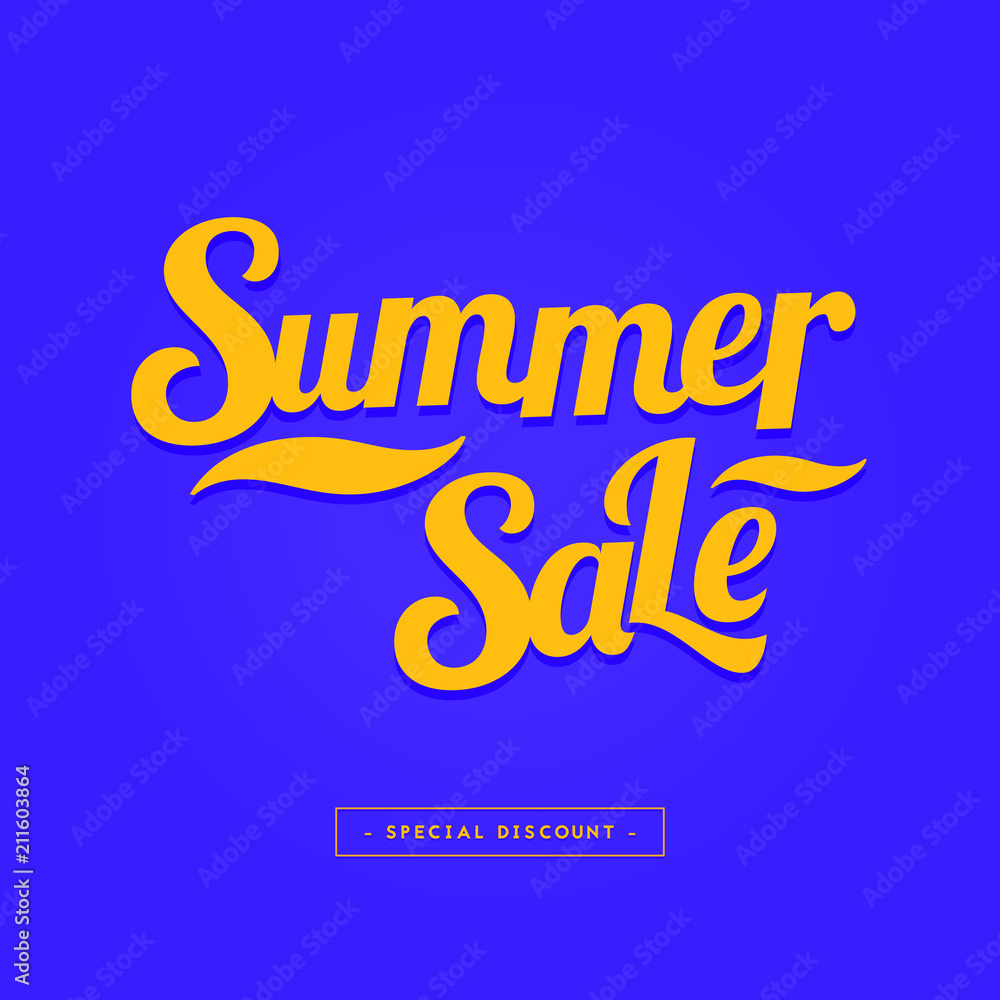 Summer sale banner vector illustration