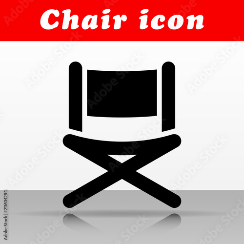black chair vector icon design