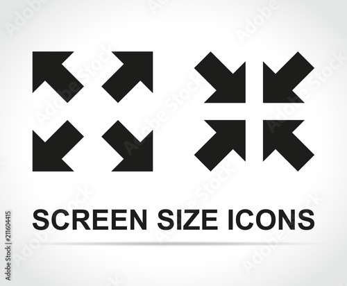 screen size icons on white background