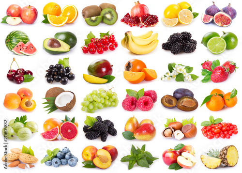 Collection of fresh fruits