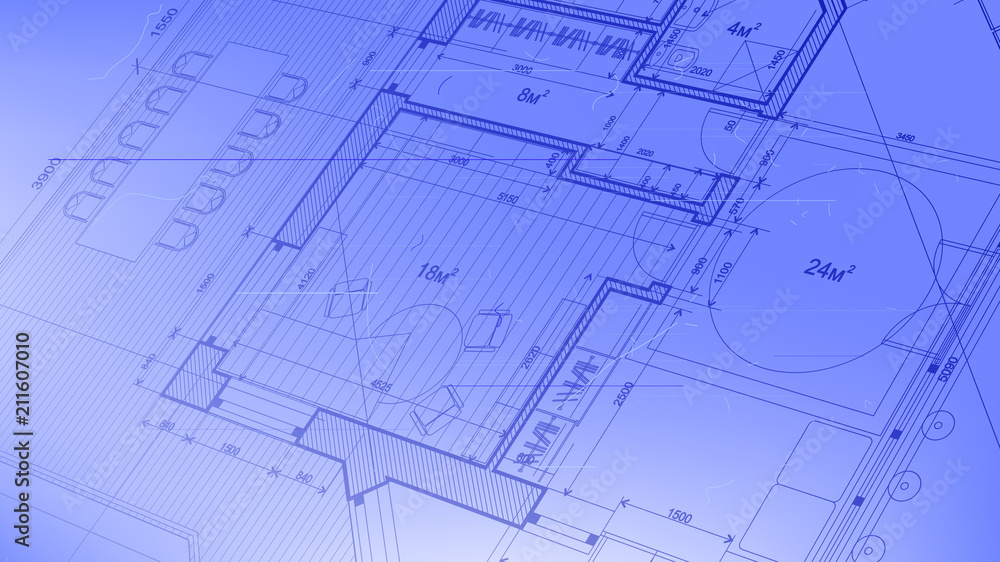 vector architectural plan - abstract architectural blueprint of a modern residential building / technology, industry, business concept illustration: real estate, building, construction & architecture vector architectural plan - abstract architectural blueprint of a modern residential building / technology, industry, business concept illustration: real estate, building, construction & architecture