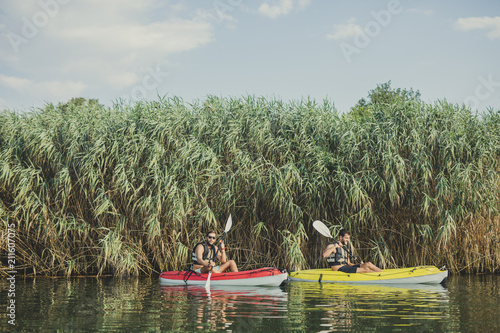 Wallpaper Mural Two Men Kayaking on the River Torontodigital.ca