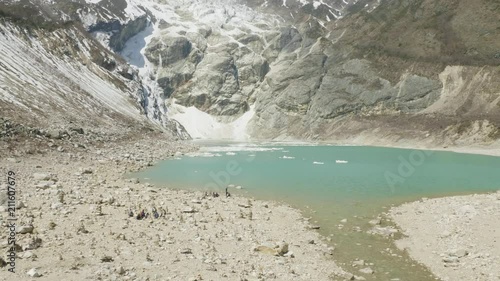 Mountain lake Birendra in Nepal. Manaslu area. photo