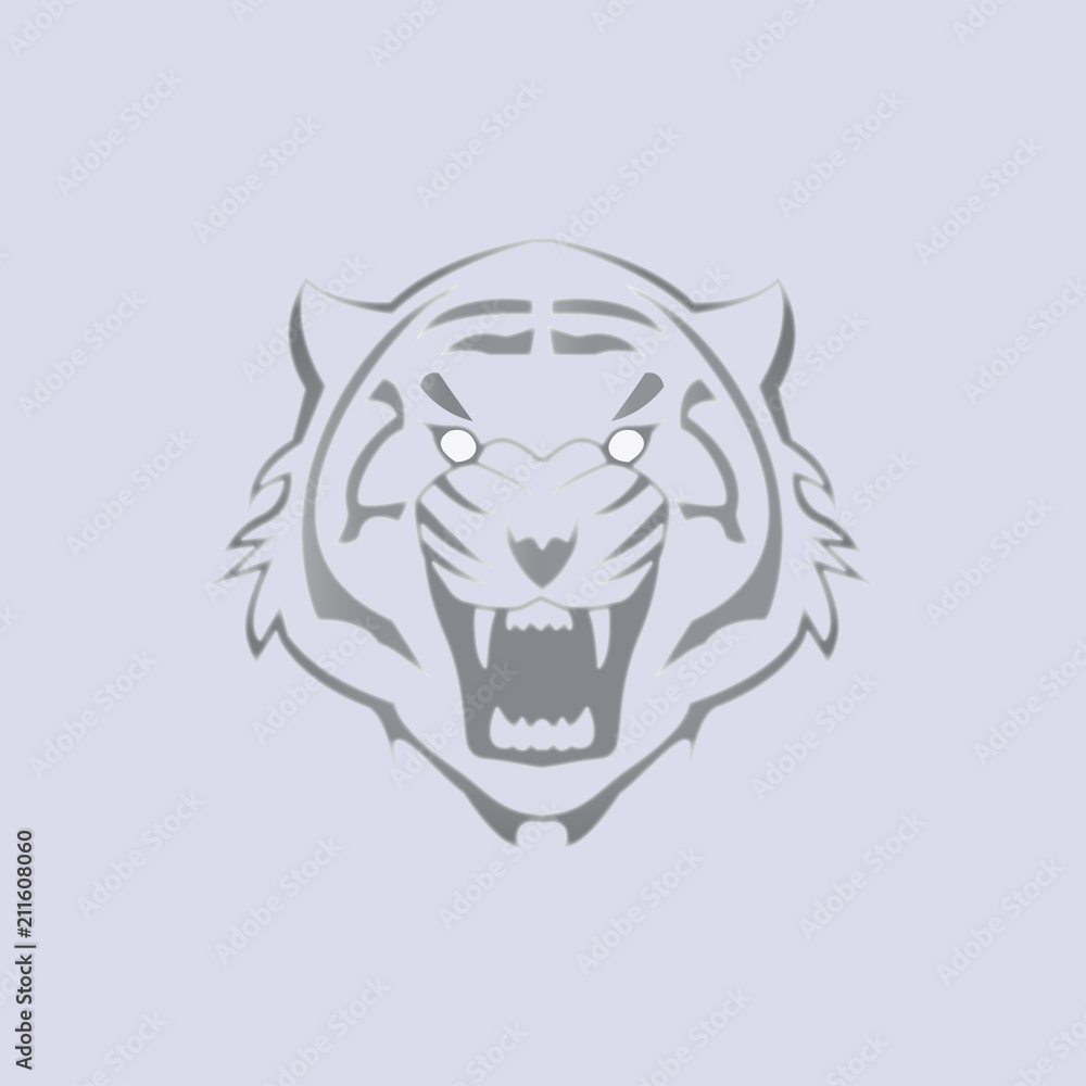 head tiger logo vector