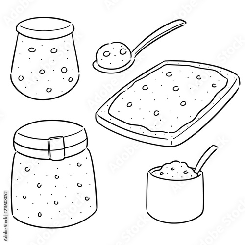 vector set of jam