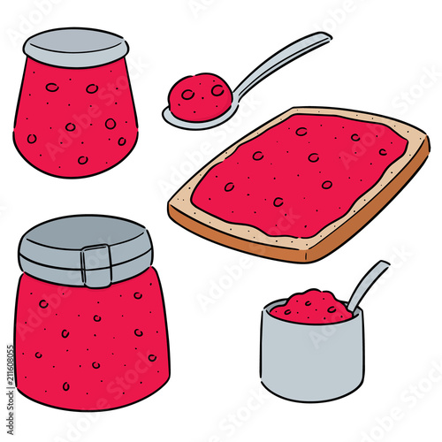 vector set of jam