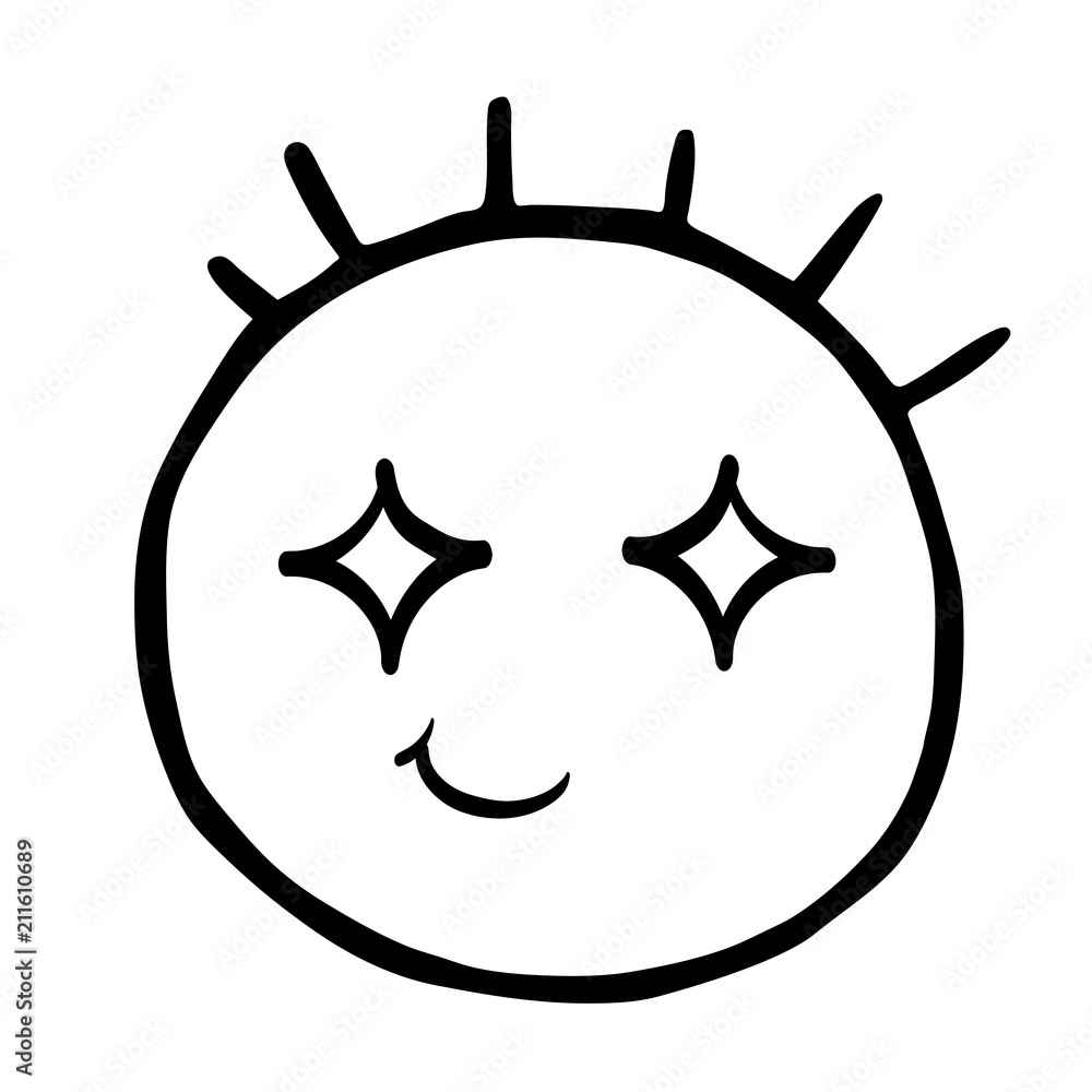Line emoticons icon, smiley with stars in the eyes, Star-Struck emoji Line emoticons icon, smiley with stars in the eyes, Star-Struck emoji