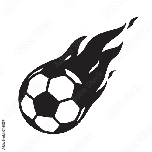 soccer ball vector football logo icon fire symbol illustration cartoon graphic