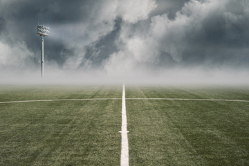 empty football field