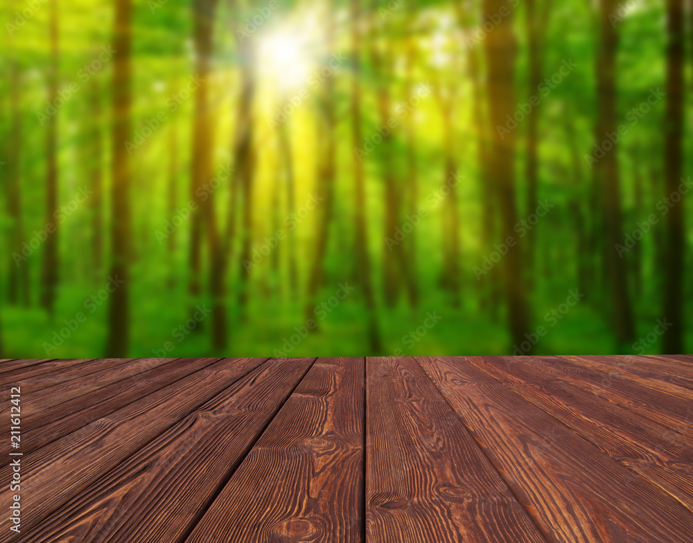 Fototapeta premium wooden table place