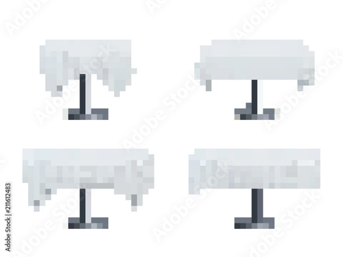 Restaurant table set vector realistic illustration