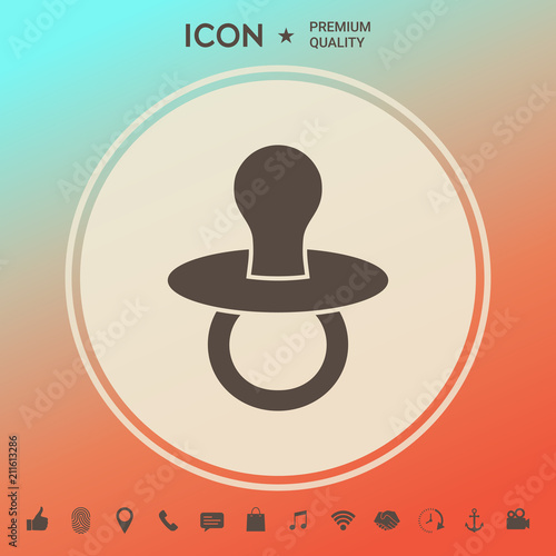 Baby pacifier -  icon