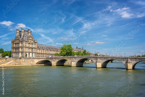 Pont Royal (Royal bridge) and the Seine river in Paris, France © Delphotostock