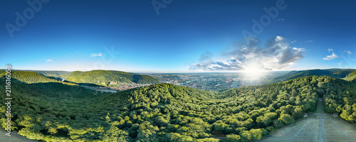 Luftbild   ber der Tinkst  tte mit Blick auf Heidelberg