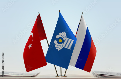 Flags of Turkey CIS and Russia