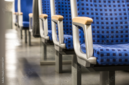 empty seats in regional train in Europe