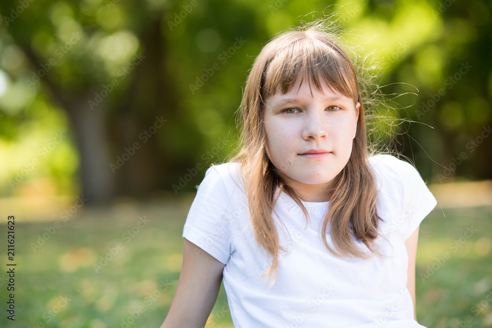 teenage girl in the park teenage girl in the park