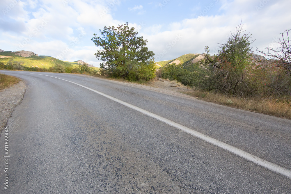 Fototapeta premium asphalt road in the mountains