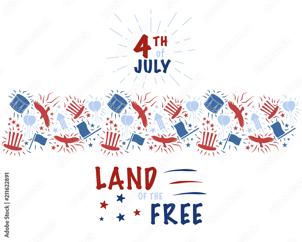 Obraz premium USA independence day 4th of July