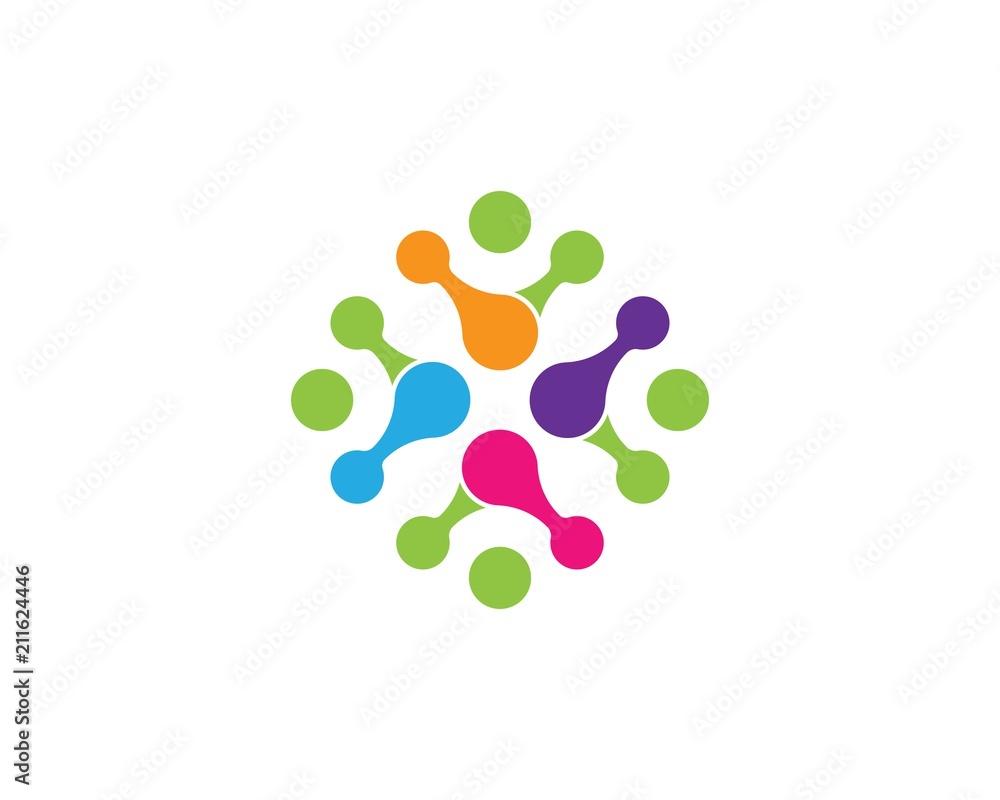 Community, network and social icon Community, network and social icon