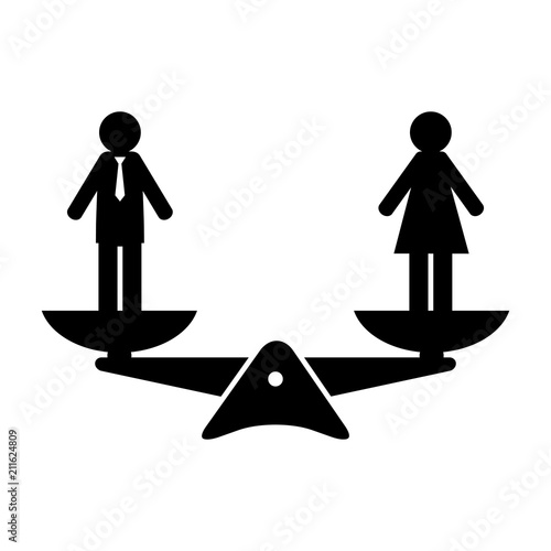 Black scale vector icon on white background