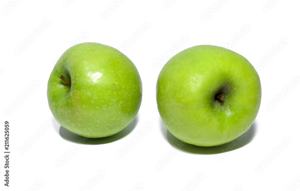 green apple isolated on white background. food, healthy green apple isolated on white background. food, healthy