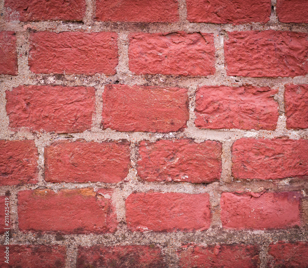 Obraz premium wall of red bricks texture, background.