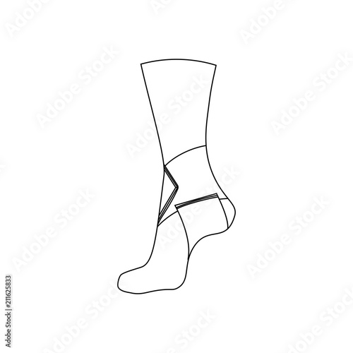 Elastic bandage for the ankle joint