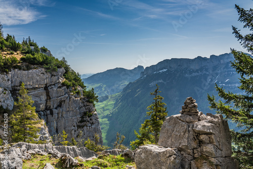 Obraz na płótnie Swiss, Alps panorama view w salonie