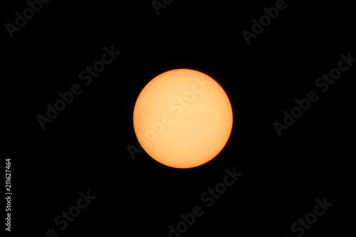 The sun photographed with a solar filter.