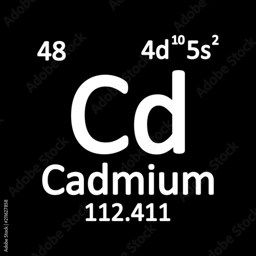 Periodic table element cadmium icon.