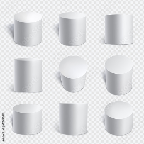 Realistic cylinders set