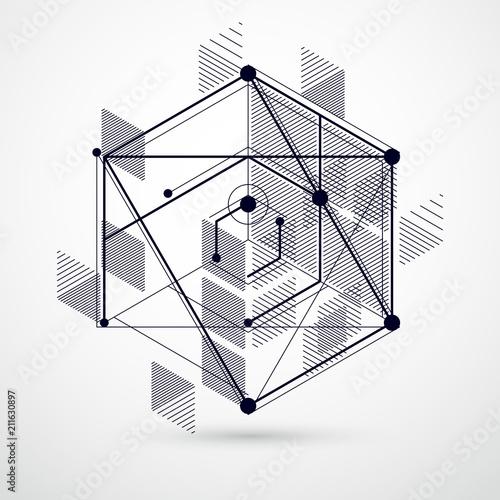 Template 3D black and white...