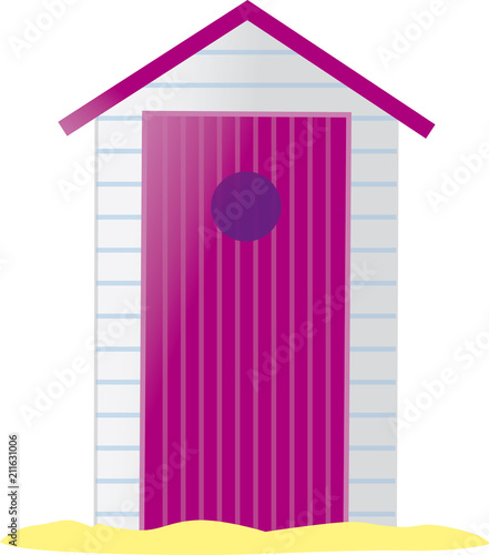 CABINE DE PLAGE VIOLETTE
