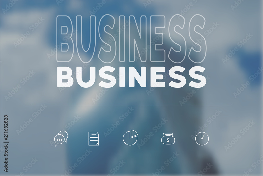 Business building vector blur background with infographics Business building vector blur background with infographics