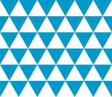 Seamless geometric pattern of isometric triangles. Abstract vector background in blue and white.